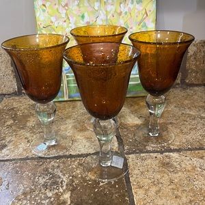 Artland goblets. Color amber.